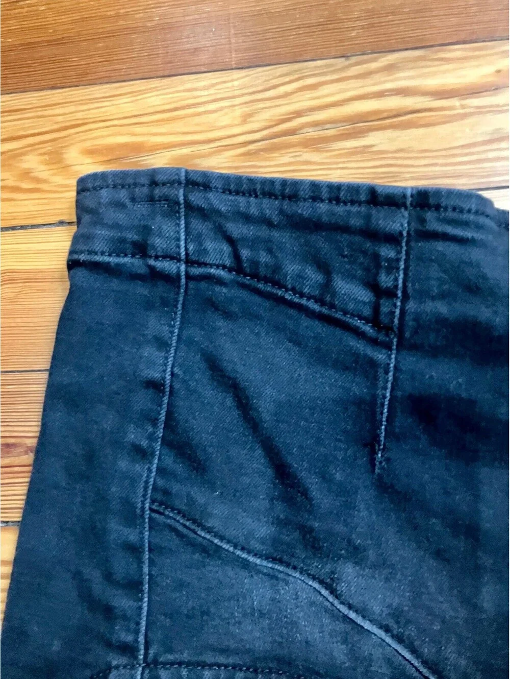 NWT We The Free People Black Denim Micro Shorts High Waist Booty Y2K Festival XL